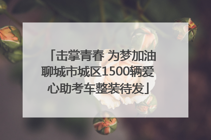 击掌青春 为梦加油 聊城市城区1500辆爱心助考车整装待发