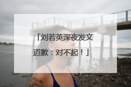 刘若英深夜发文道歉：对不起！