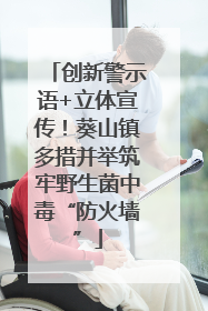 创新警示语+立体宣传！葵山镇多措并举筑牢野生菌中毒“防火墙”