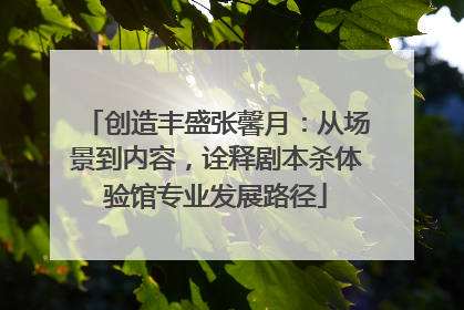 创造丰盛张馨月：从场景到内容，诠释剧本杀体验馆专业发展路径