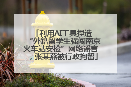 利用AI工具捏造 “外籍留学生强闯南京火车站安检”网络谣言，张某燕被行政拘留
