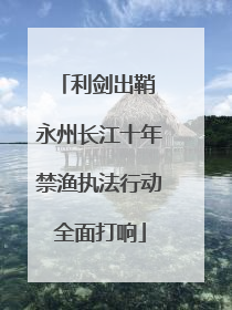 利剑出鞘 永州长江十年禁渔执法行动全面打响