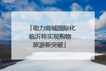 助力商城国际化 临沂将实现购物旅游新突破
