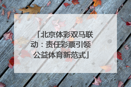 北京体彩双马联动：责任彩票引领公益体育新范式
