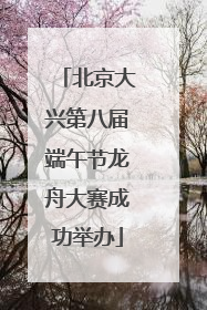 北京大兴第八届端午节龙舟大赛成功举办