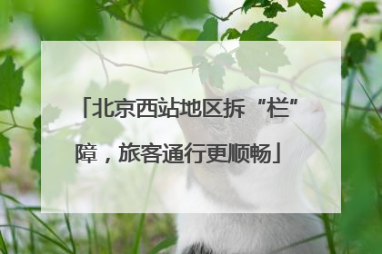 北京西站地区拆“栏”障，旅客通行更顺畅