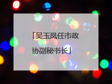 吴玉凤任市政协副秘书长