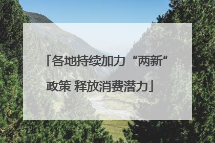 各地持续加力“两新”政策 释放消费潜力