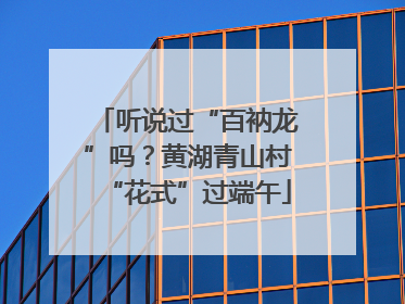 听说过“百衲龙”吗？黄湖青山村“花式”过端午