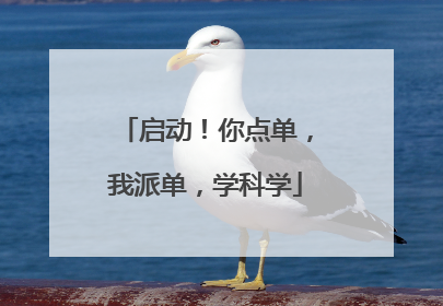 启动！你点单，我派单，学科学