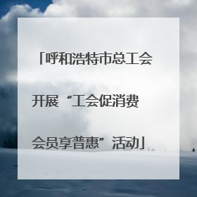 呼和浩特市总工会开展“工会促消费 会员享普惠”活动