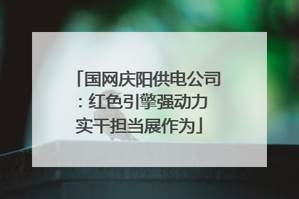 国网庆阳供电公司：红色引擎强动力 实干担当展作为