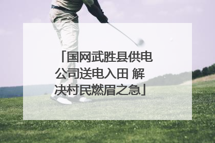 国网武胜县供电公司送电入田 解决村民燃眉之急