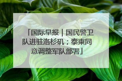 国际早报｜国民警卫队进驻洛杉矶；泰柬同意调整军队部署