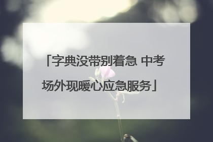 字典没带别着急 中考场外现暖心应急服务