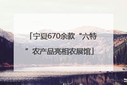 宁夏670余款“六特”农产品亮相农展馆