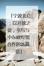 宁波北仑：以开放之姿，书写与中东欧经贸合作的新篇章