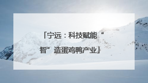 宁远：科技赋能“智”造蛋鸡鸭产业