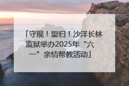 守规！望归！沙洋长林监狱举办2025年“六一”亲情帮教活动
