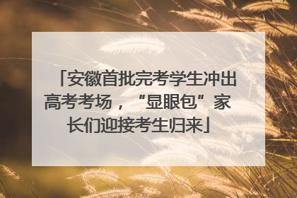 安徽首批完考学生冲出高考考场，“显眼包”家长们迎接考生归来