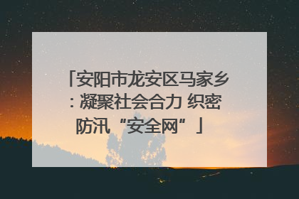 安阳市龙安区马家乡：凝聚社会合力 织密防汛“安全网”