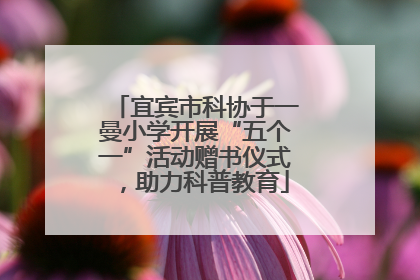 宜宾市科协于一曼小学开展“五个一”活动赠书仪式，助力科普教育