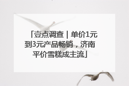 壹点调查｜单价1元到3元产品畅销，济南平价雪糕成主流