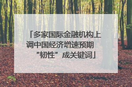 多家国际金融机构上调中国经济增速预期 “韧性”成关键词