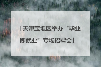 天津宝坻区举办“毕业即就业”专场招聘会
