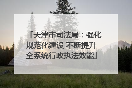 天津市司法局：强化规范化建设 不断提升全系统行政执法效能