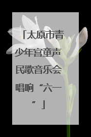 太原市青少年宫童声民歌音乐会唱响“六一”