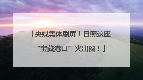 央媒集体刷屏！日照这座“宝藏港口”火出圈！