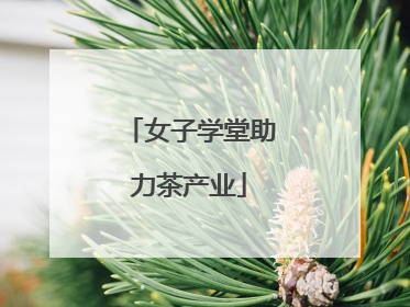 女子学堂助力茶产业