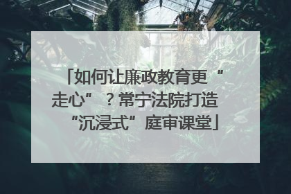 如何让廉政教育更“走心”？常宁法院打造“沉浸式”庭审课堂