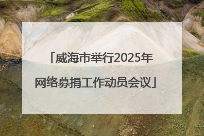 威海市举行2025年网络募捐工作动员会议