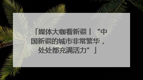 媒体大咖看新疆丨“中国新疆的城市非常繁华，处处都充满活力”