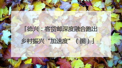 德兴：客货邮深度融合跑出乡村振兴“加速度”（图）