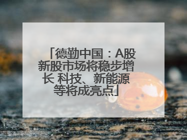 德勤中国：A股新股市场将稳步增长 科技、新能源等将成亮点