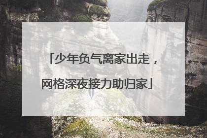 少年负气离家出走，网格深夜接力助归家