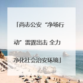 尚志公安“净场行动”雷霆出击 全力净化社会治安环境