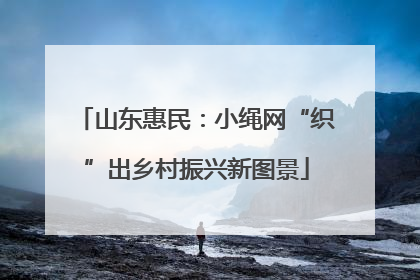 山东惠民：小绳网“织”出乡村振兴新图景