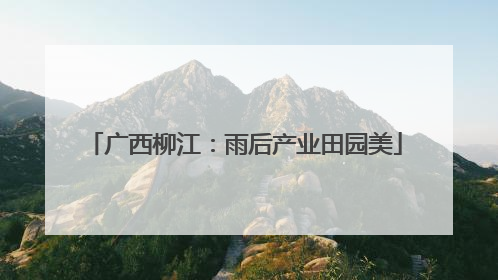 广西柳江：雨后产业田园美