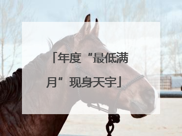 年度“最低满月”现身天宇