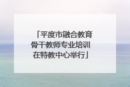 平度市融合教育骨干教师专业培训在特教中心举行