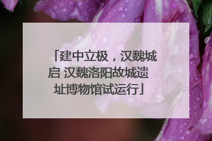 建中立极，汉魏城启 汉魏洛阳故城遗址博物馆试运行