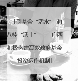 引基金“活水” 润八桂“沃土”——广西积极构建高效政府基金投资运作机制