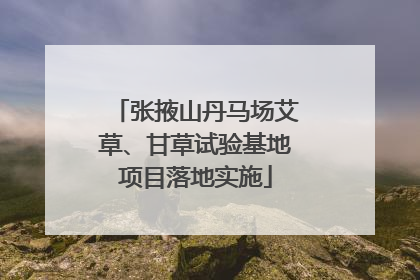 张掖山丹马场艾草、甘草试验基地项目落地实施