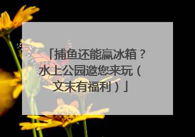 捕鱼还能赢冰箱？水上公园邀您来玩（文末有福利）