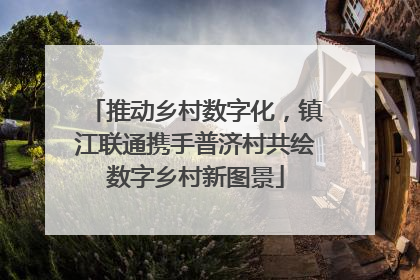推动乡村数字化，镇江联通携手普济村共绘数字乡村新图景