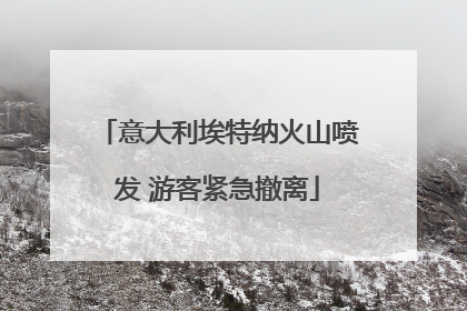 意大利埃特纳火山喷发 游客紧急撤离